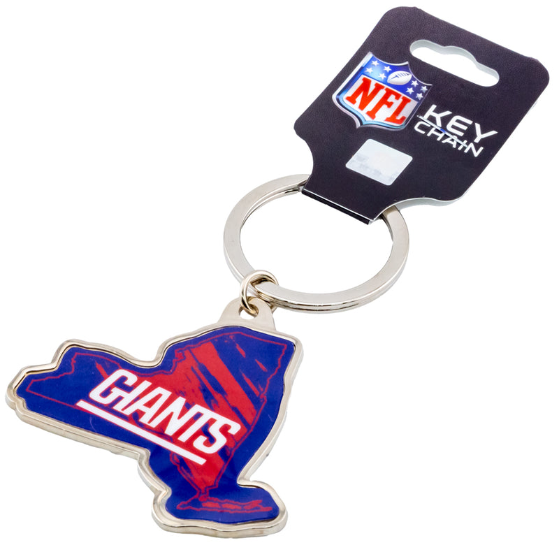 New York Giants State Shape Keyring, side angle