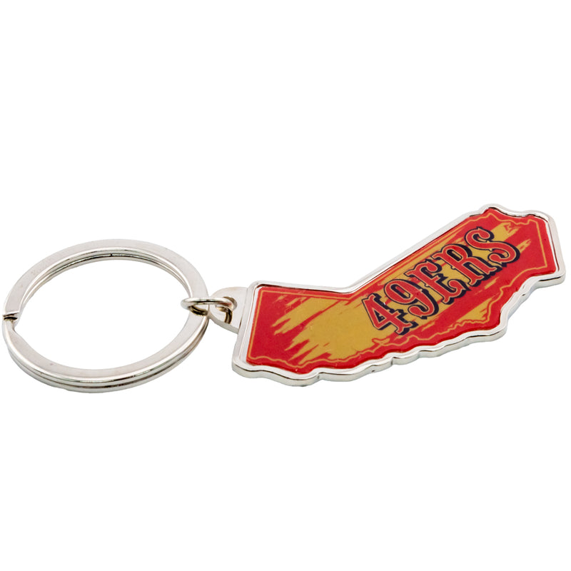San Francisco 49ers State Shape Keyring, alternate view