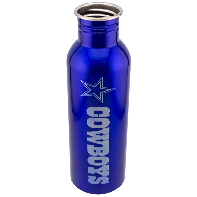New York Giants Steel Water Bottle, close-up detail