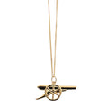 Arsenal FC 18ct Gold Plated on Silver Cannon Pendant & Chain, alternate view