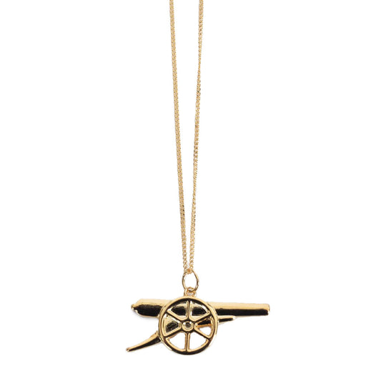 Arsenal FC 18ct Gold Plated on Silver Cannon Pendant & Chain, alternate view