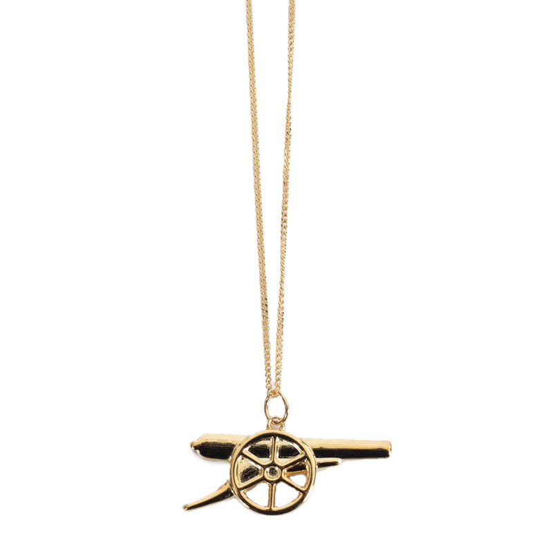 Arsenal FC 18ct Gold Plated on Silver Cannon Pendant & Chain, alternate view