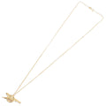Arsenal FC 18ct Gold Plated on Silver Cannon Pendant & Chain, side angle