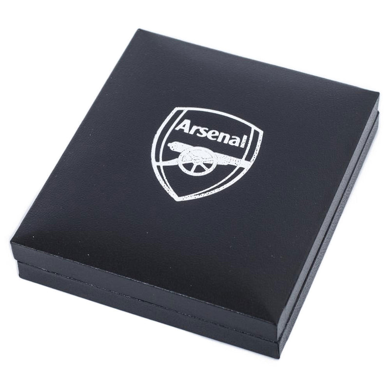 Arsenal FC 18ct Gold Plated on Silver Cannon Pendant & Chain, close-up detail