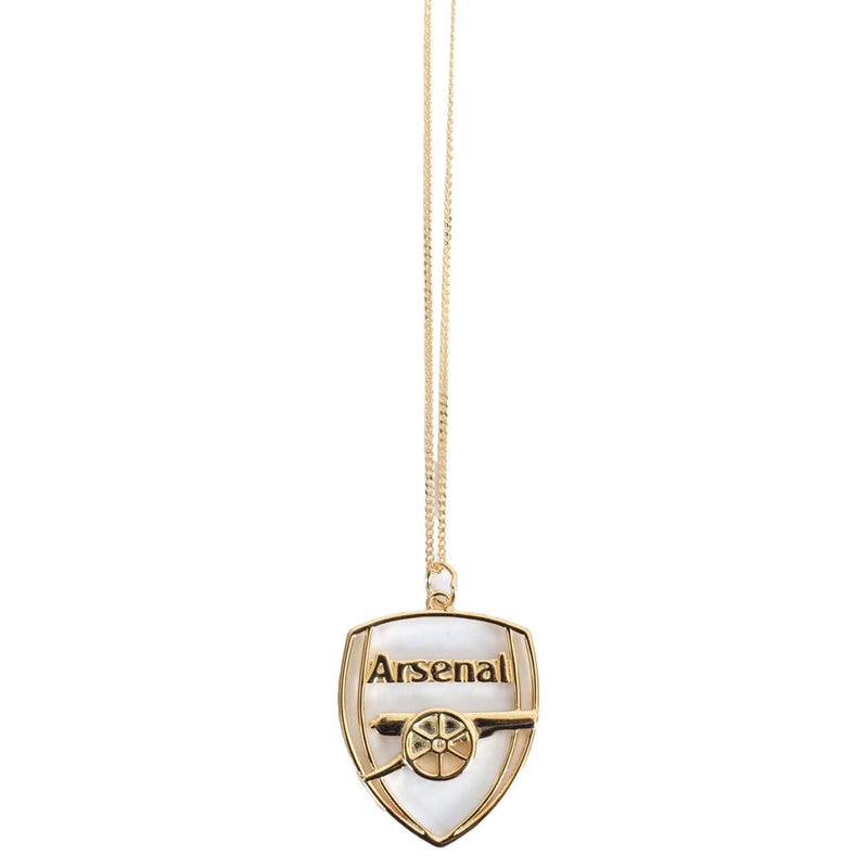 Arsenal FC 18ct Gold Plated on Silver Crest Pendant & Chain, alternate view