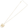 Arsenal FC 18ct Gold Plated on Silver Crest Pendant & Chain, side angle
