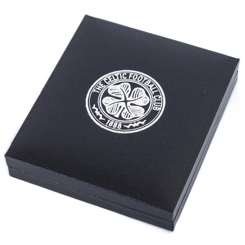 Celtic FC 18ct Gold Plated on Silver Pendant & Chain, close-up detail