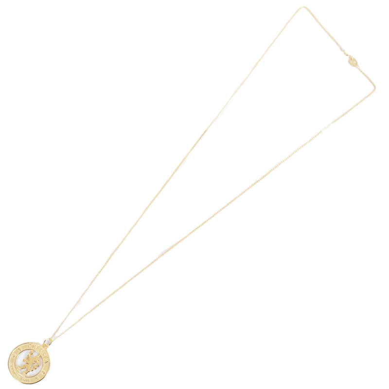 Chelsea FC 18ct Gold Plated on Silver Pendant & Chain, side angle
