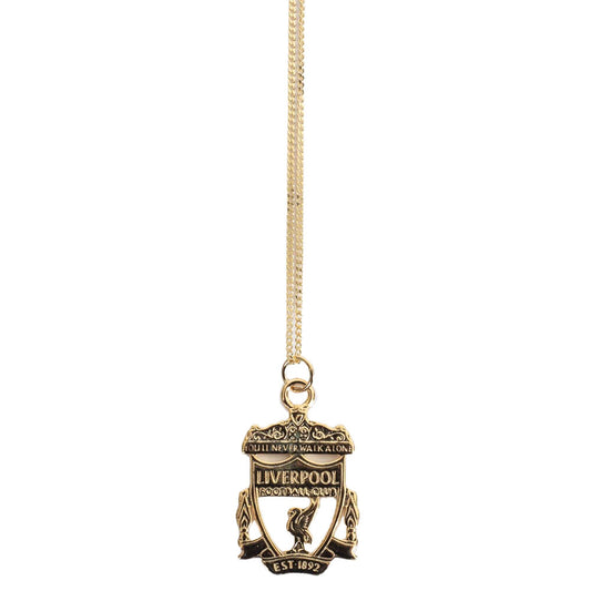 Liverpool FC 18ct Gold Plated on Silver Crest Pendant & Chain, alternate view