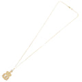 Liverpool FC 18ct Gold Plated on Silver Crest Pendant & Chain, side angle