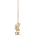 Liverpool FC 18ct Gold Plated on Silver Liverbird Pendant & Chain, alternate view