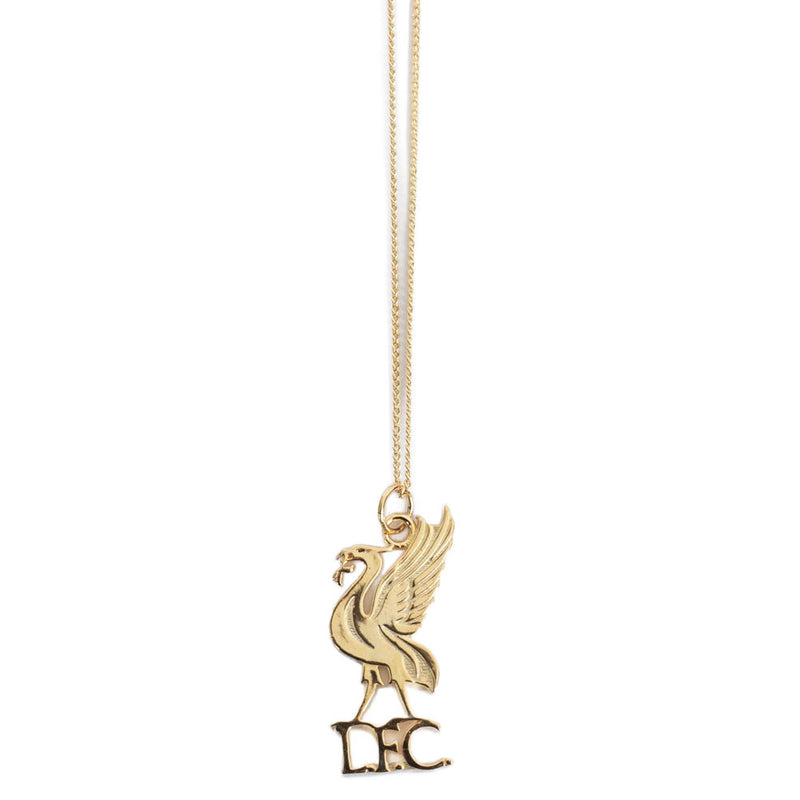 Liverpool FC 18ct Gold Plated on Silver Liverbird Pendant & Chain, alternate view