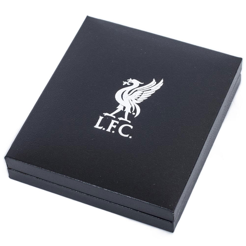 Liverpool FC 18ct Gold Plated on Silver Liverbird Pendant & Chain, close-up detail
