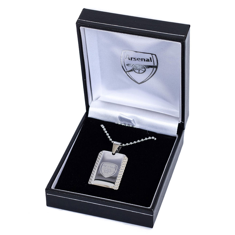 Arsenal FC Patterned Dog Tag & Chain