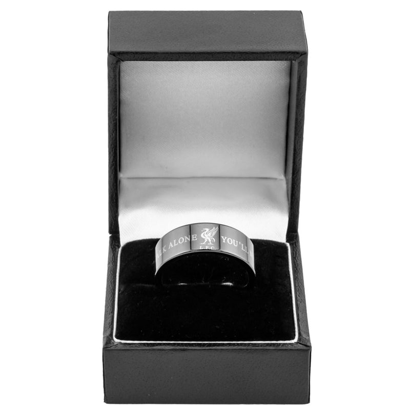 Liverpool FC Black Ceramic Ring Large, side angle