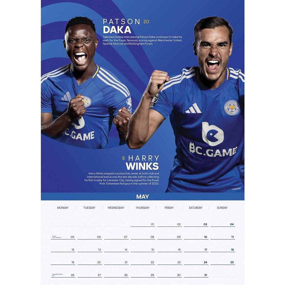 Leicester City FC A3 2025 Calendar