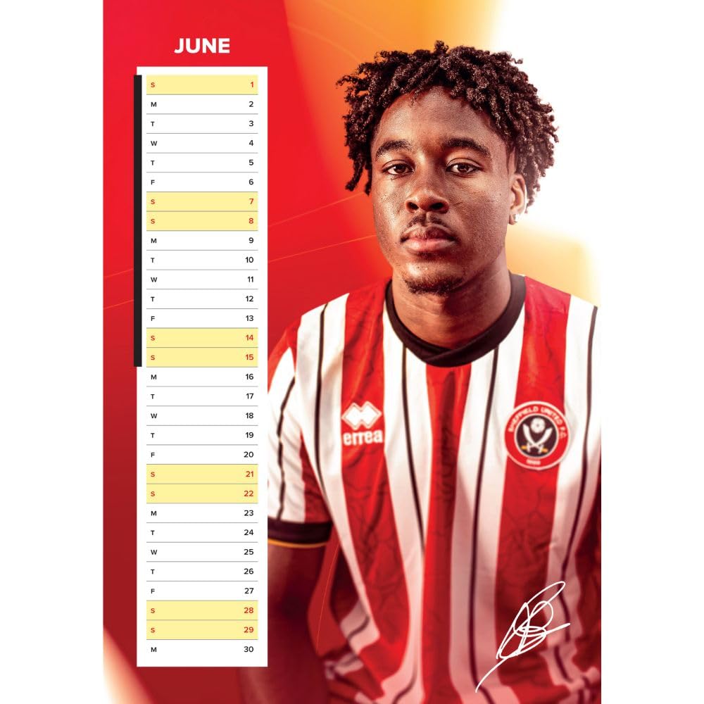 Sheffield United FC A3 2025 Calendar