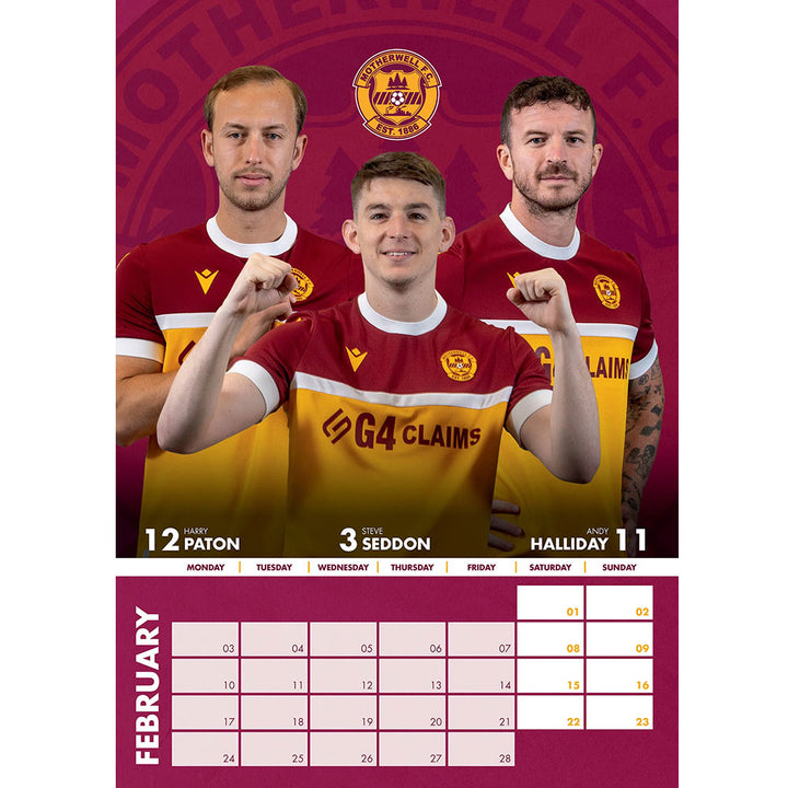 Motherwell FC A3 2025 Calendar