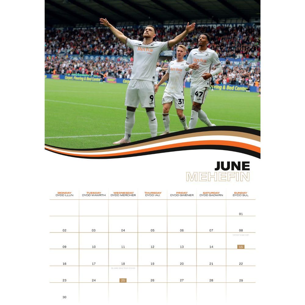 Swansea City AFC A3 2025 Calendar