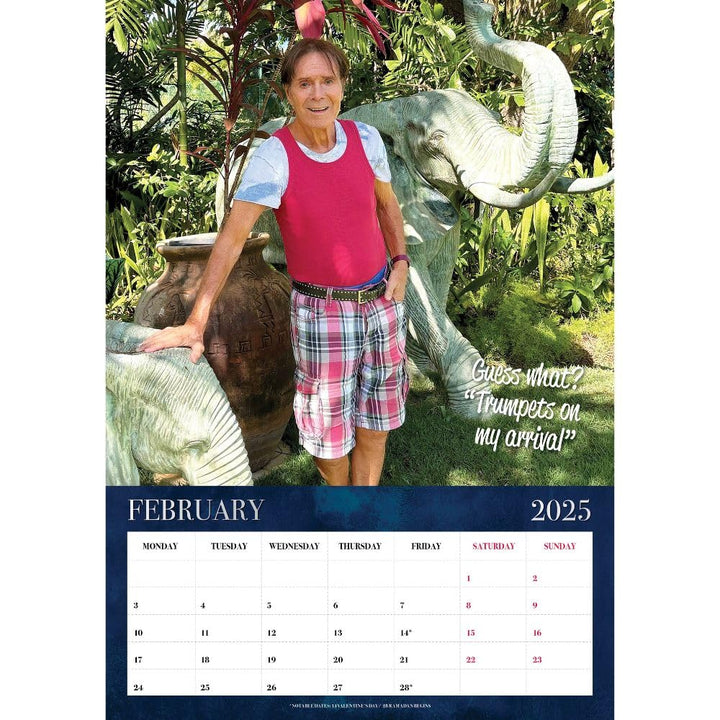 Cliff Richard A3 2025 Calendar