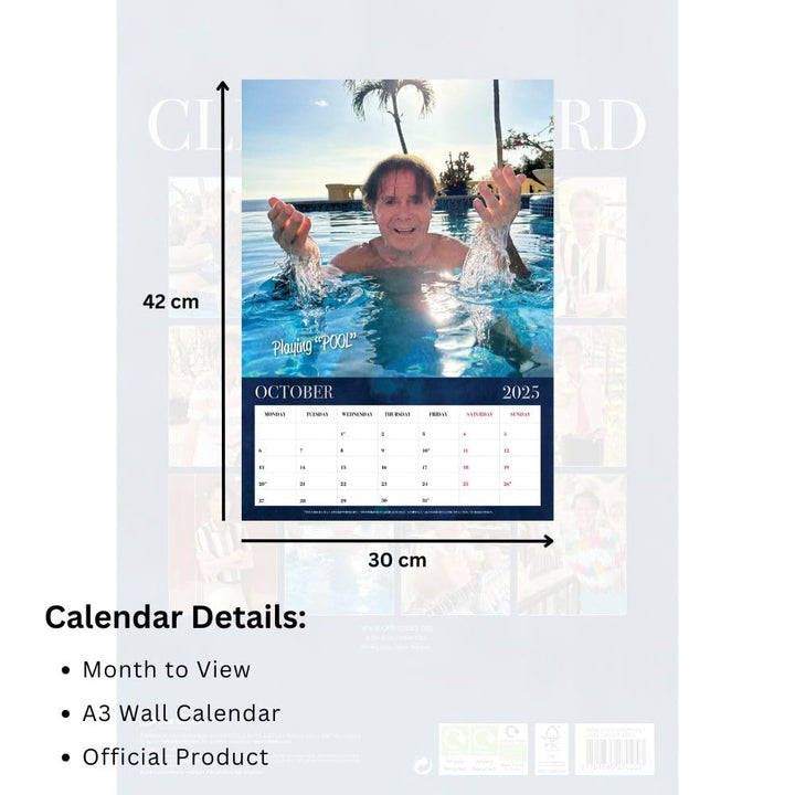 Cliff Richard A3 2025 Calendar