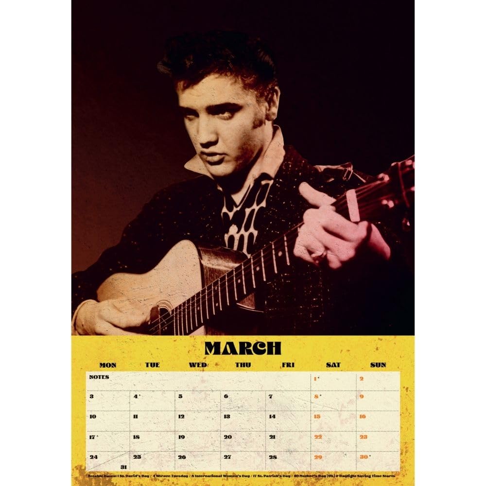 Elvis Presley A3 2025 Calendar