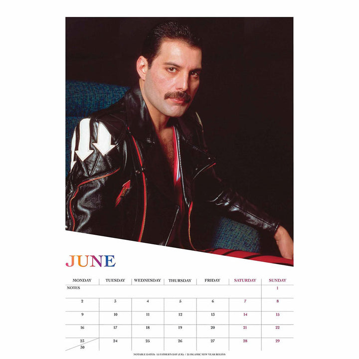 Freddie Mercury A3 2025 Calendar