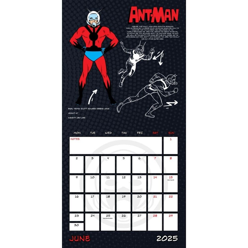 Marvel Comics Square 2025 Calendar