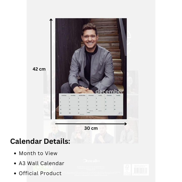 Michael Buble A3 2025 Calendar