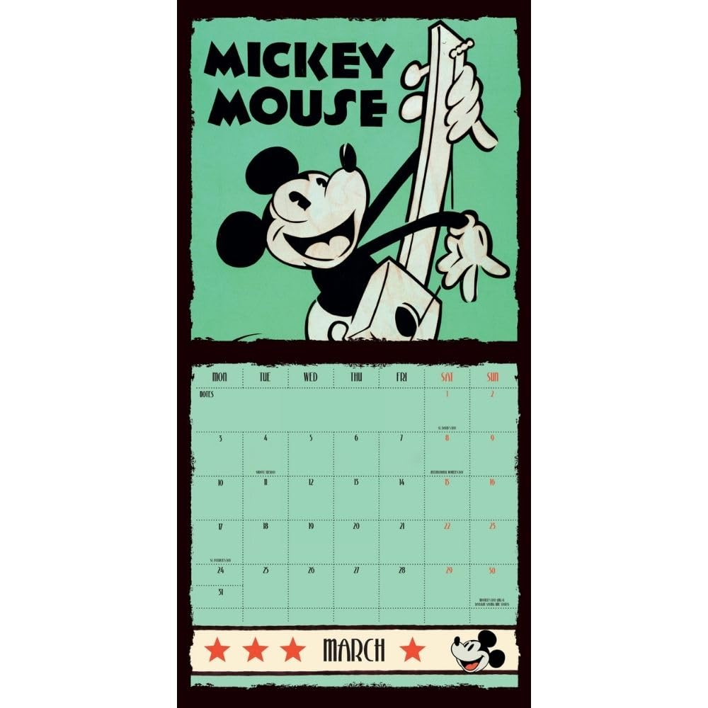 Mickey Classic 90th Anniversary Square 2025 Calendar