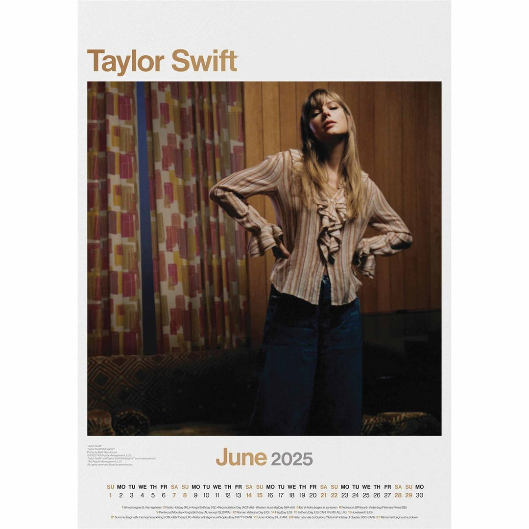 Taylor Swift A3 2025 Calendar