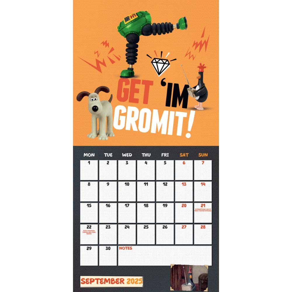 Wallace & Gromit Square 2025 Calendar