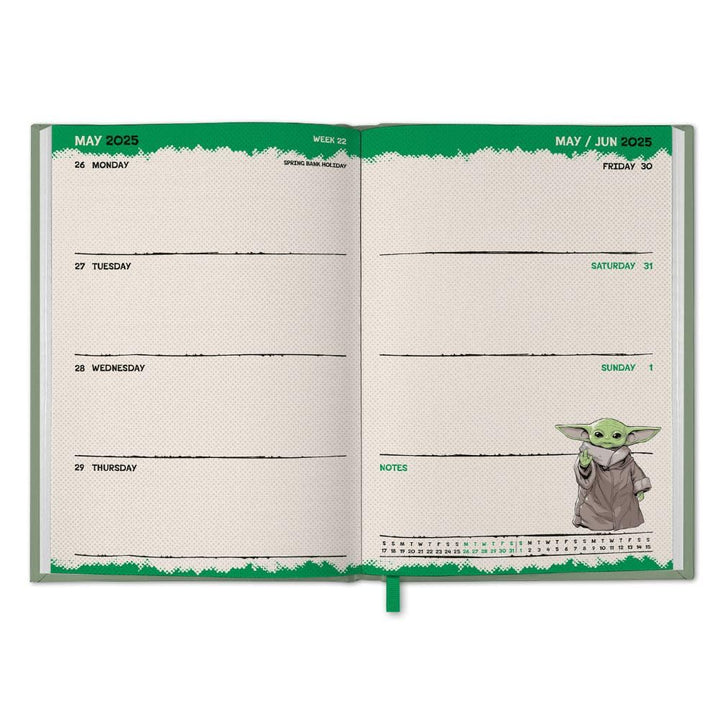 Star Wars The Mandalorian Grogu A5 2025 Diary