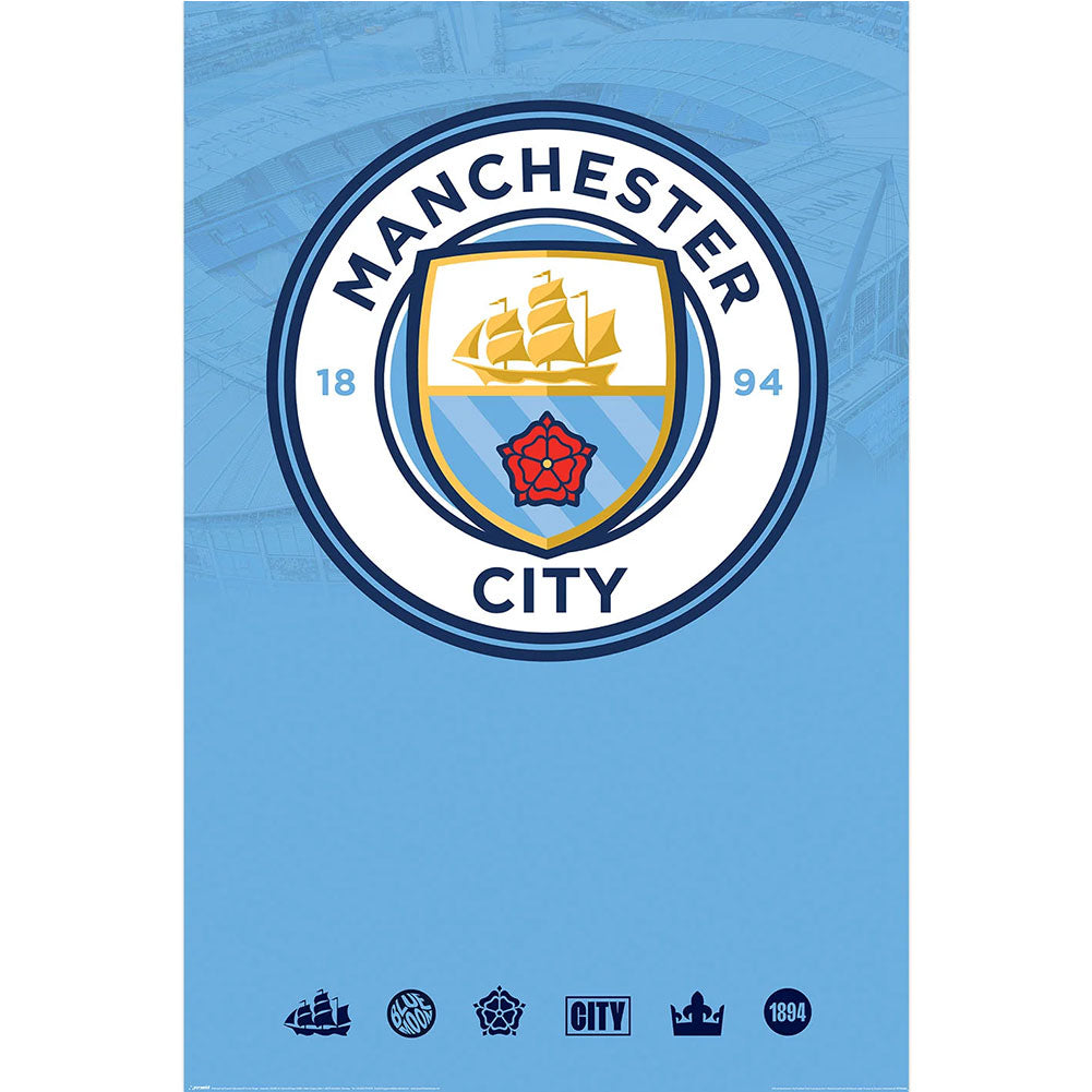 Manchester City FC Crest Poster