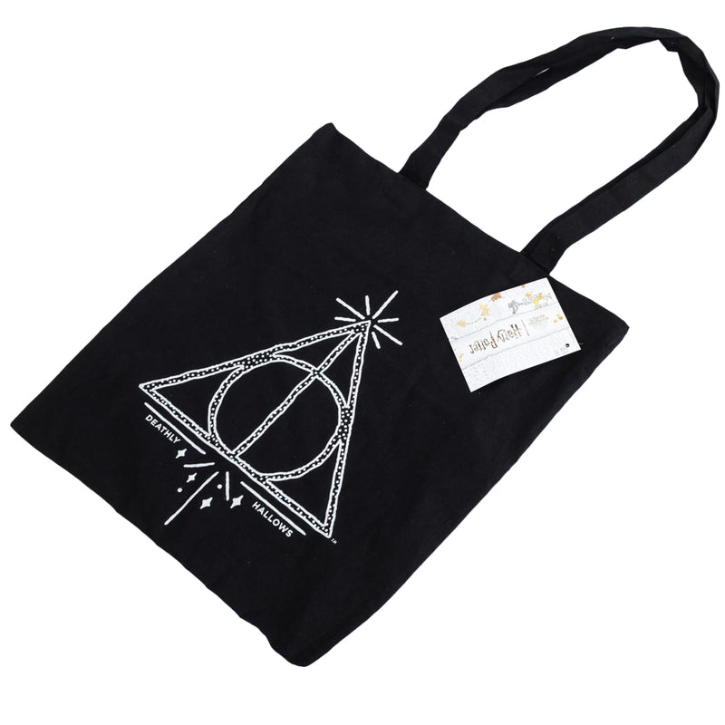Harry Potter Deathly Hallows Canvas Tote Bag, close-up detail