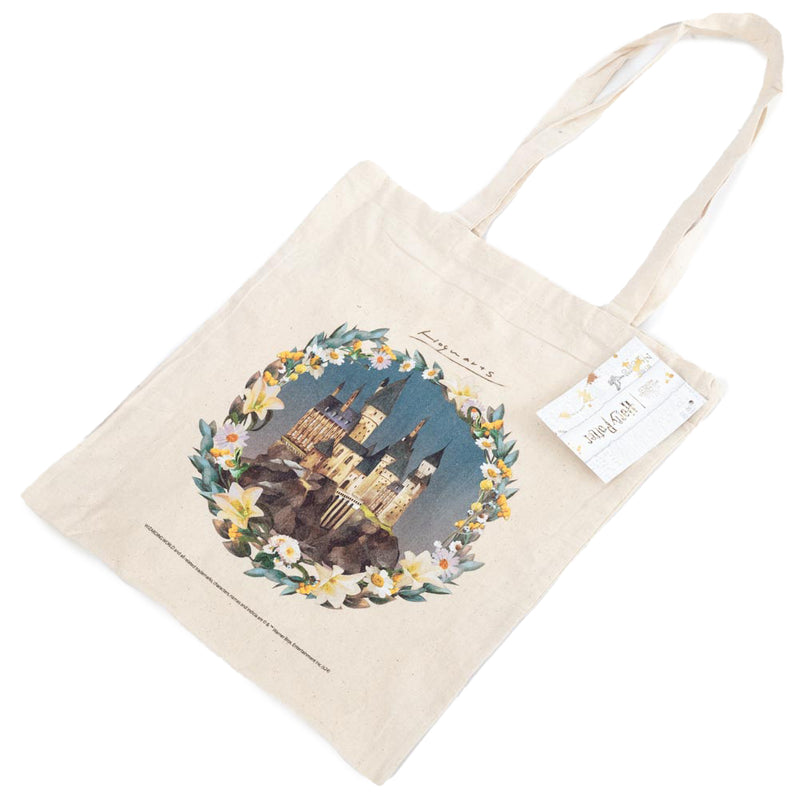 Harry Potter Hogwarts Castle Canvas Tote Bag, close-up detail