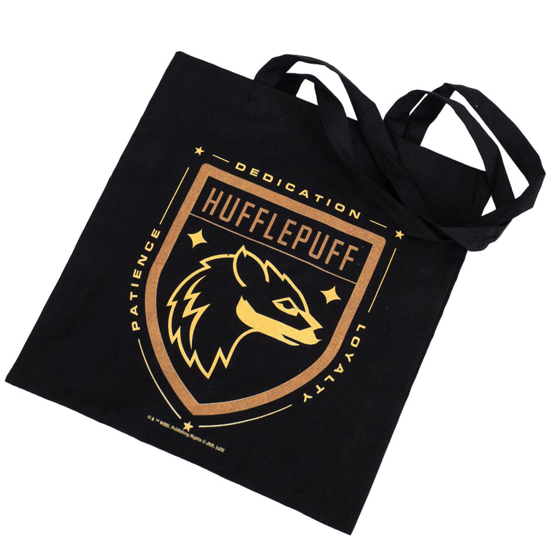Harry Potter Hufflepuff Canvas Tote Bag, side angle