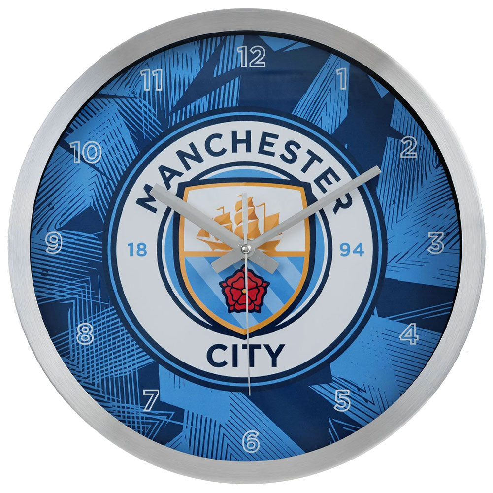 Manchester City Metal Wall Clock