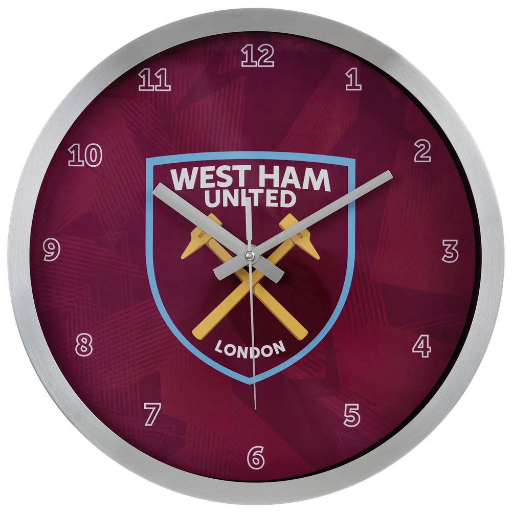 West Ham United Metal Wall Clock