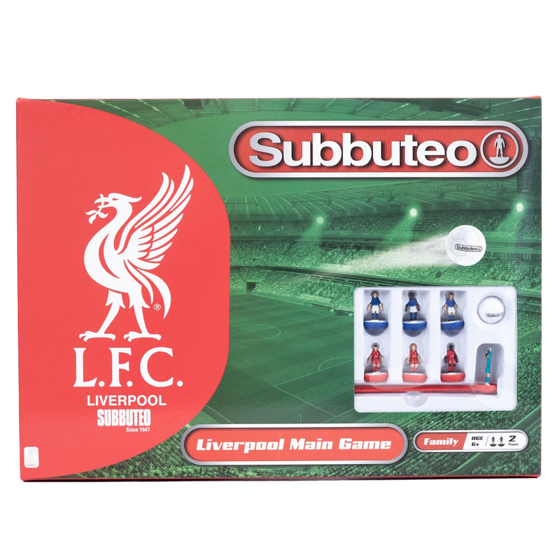 Liverpool FC Edition Subbuteo Main Game, in display