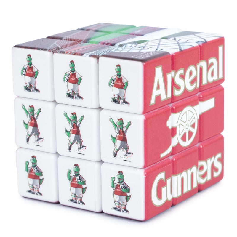 Arsenal FC Rubiks Cube, side angle