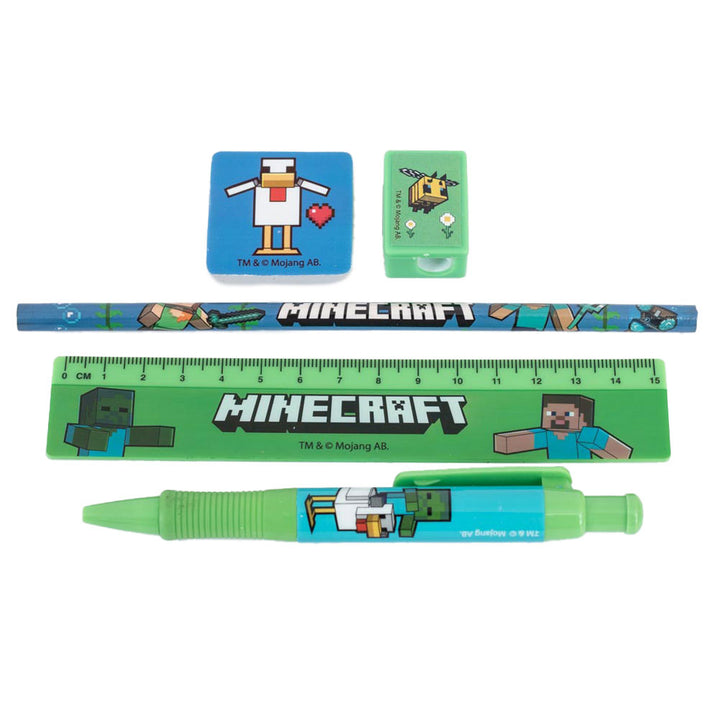 Minecraft 5-Piece Stationery Set
