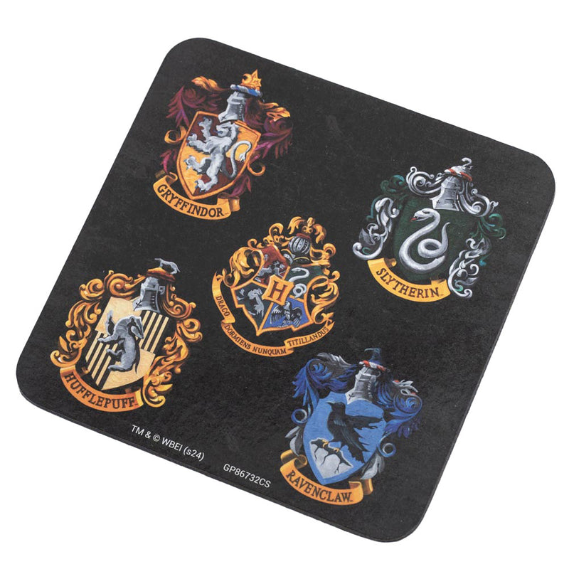 Harry Potter Colourful Crest Mug & Coaster Set, side angle