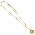 Harry Potter Gold Plated Fixed Time Turner Necklace, side angle