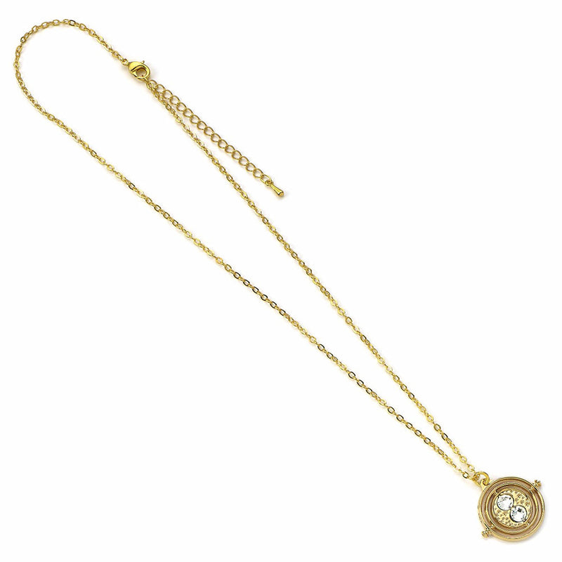 Harry Potter Gold Plated Fixed Time Turner Necklace, side angle