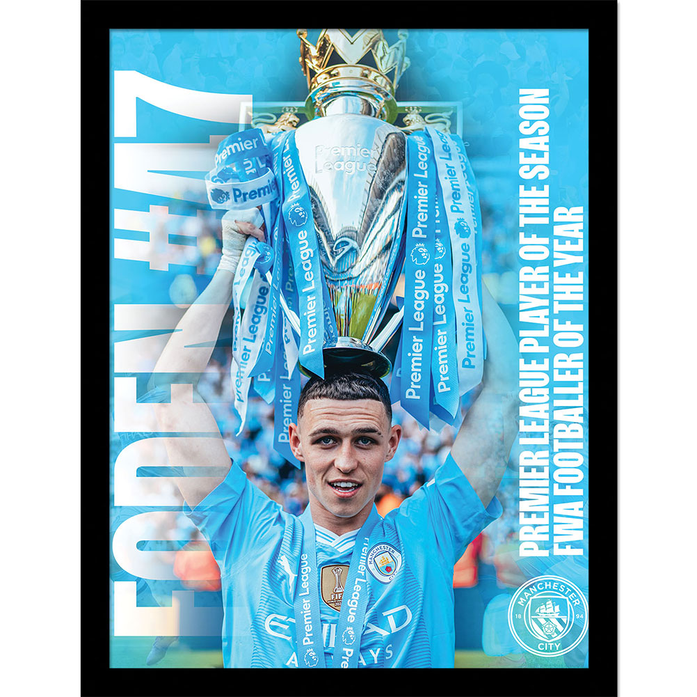 Manchester City Foden Framed Picture