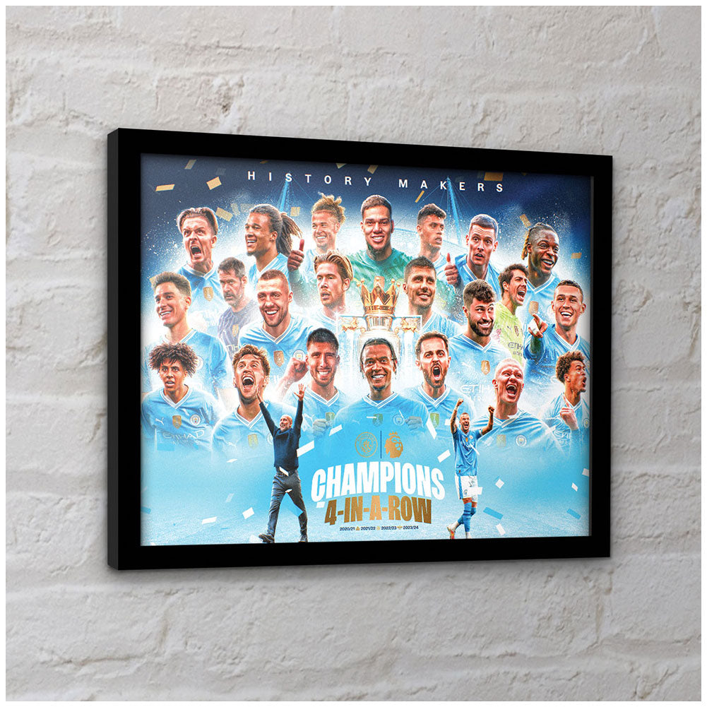 Manchester City Premier League Champions Framed Picture