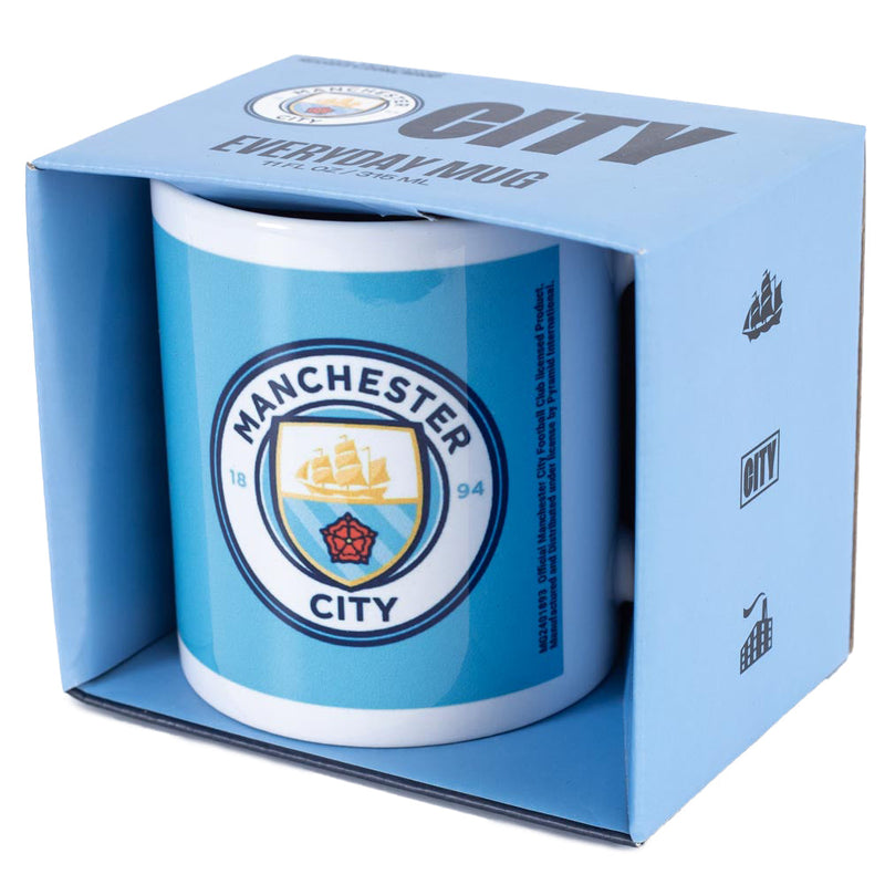 Manchester City FC Crest Mug, close-up detail