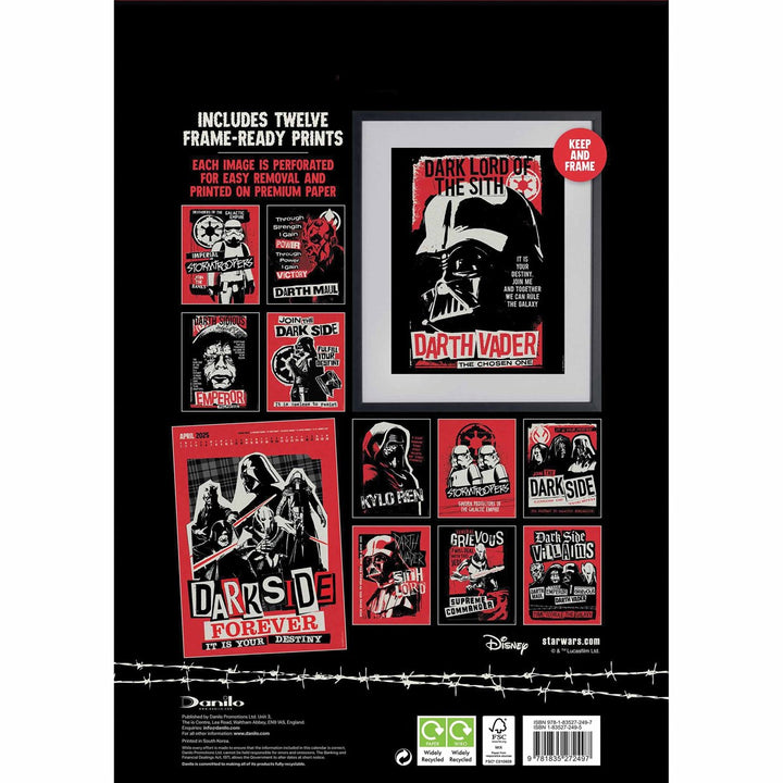 Star Wars Dark Side Deluxe 2025 Calendar