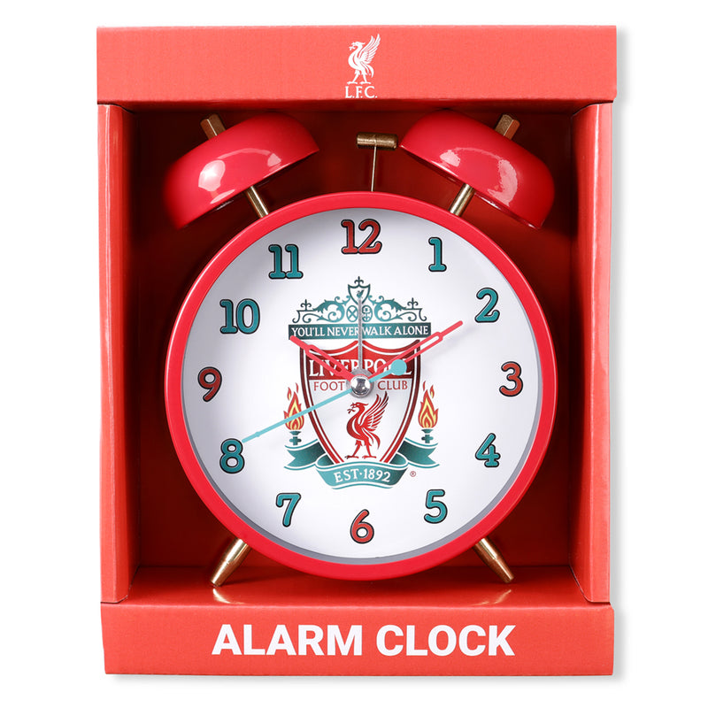 Liverpool FC Twin Bell Alarm Clock, side angle